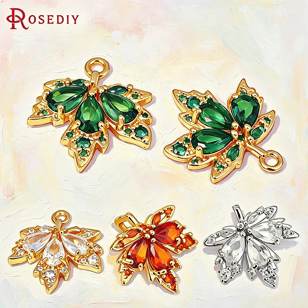 4PCS 18K Gold Color Brass and Zircon Tree Leaf Charms Pendants High Quality Jewelry Making Necklace Earrings Diy Accessories
4PCS 18K Gold Color Brass and Zircon Tree Leaf Charms Pendants High Quality Jewelry Making Necklace Earrings Diy Accessories
