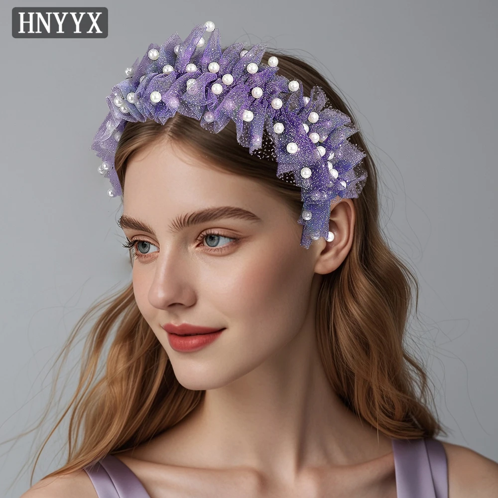 YouLaPan Fashionable Bride Wedding Purple Headband Handmade Organza Pearl Elegant Ladies Banquet Christmas Party Headpiece YXA90
YouLaPan Fashionable Bride Wedding Purple Headband Handmade Organza Pearl Elegant Ladies Banquet Christmas Party Headpiece YXA90