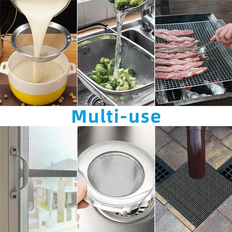 Mesh Sheet Size,20 Mesh Woven Wire Mesh Gap-Blocker Metal Filter Fine Screen Roll Drain Cover Mesh Silver Stainless Steel
Mesh Sheet Size,20 Mesh Woven Wire Mesh Gap-Blocker Metal Filter Fine Screen Roll Drain Cover Mesh Silver Stainless Steel