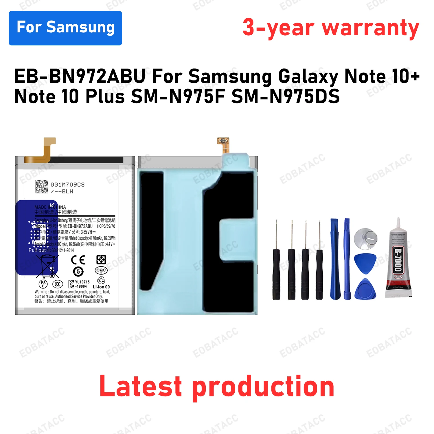 Совершенно новый аккумулятор EB-BN972ABU 4300 мАч для Samsung Galaxy Note 10+ Note 10 Plus SM-N975F SM-N975DS, аккумуляторы для телефонов + бесплатные инструменты
Совершенно новый аккумулятор EB-BN972ABU 4300 мАч для Samsung Galaxy Note 10+ Note 10 Plus SM-N975F SM-N975DS, аккумуляторы для телефонов + бесплатные инструменты