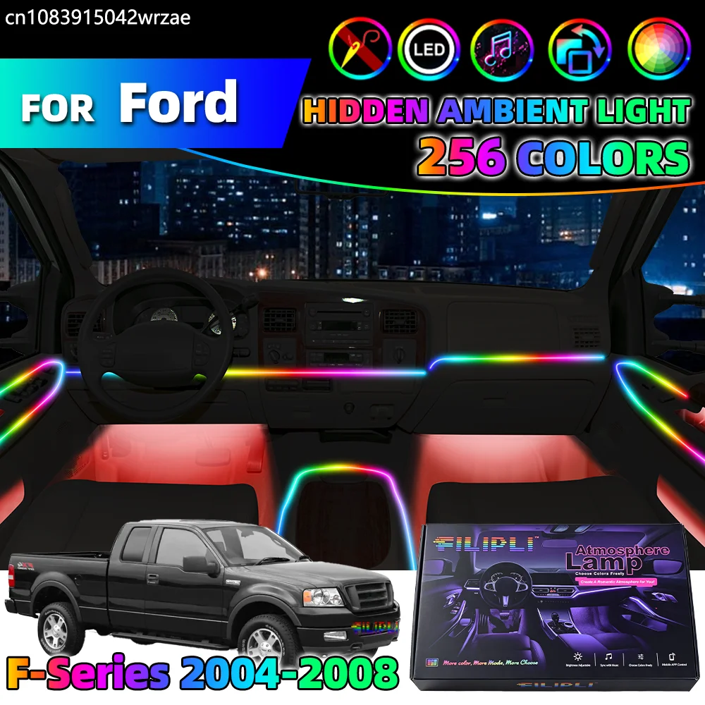 6 in 1 For Ford F-Series 2004-2008 Years Car Interior Ambient Lights Strips Breathing Lighting Kit App Control Auto LED strips
6 in 1 For Ford F-Series 2004-2008 Years Car Interior Ambient Lights Strips Breathing Lighting Kit App Control Auto LED strips