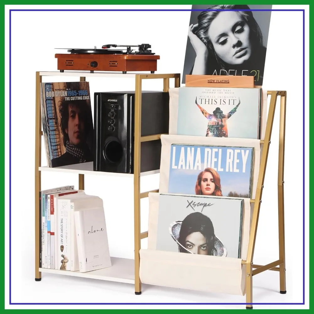 3-Tier Record Player Stand with Vinyl Storage and Now Playing Holder, Turntable Stand for Living Room
3-Tier Record Player Stand with Vinyl Storage and Now Playing Holder, Turntable Stand for Living Room