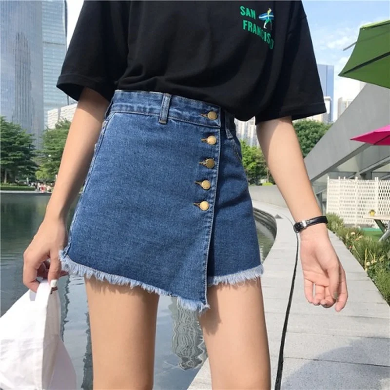 Summer Women All Match Fashion 2023 A-line Korean Style High Waist Short Skirts Light Blue Irregular Casual College Style Skirt
Summer Women All Match Fashion 2023 A-line Korean Style High Waist Short Skirts Light Blue Irregular Casual College Style Skirt