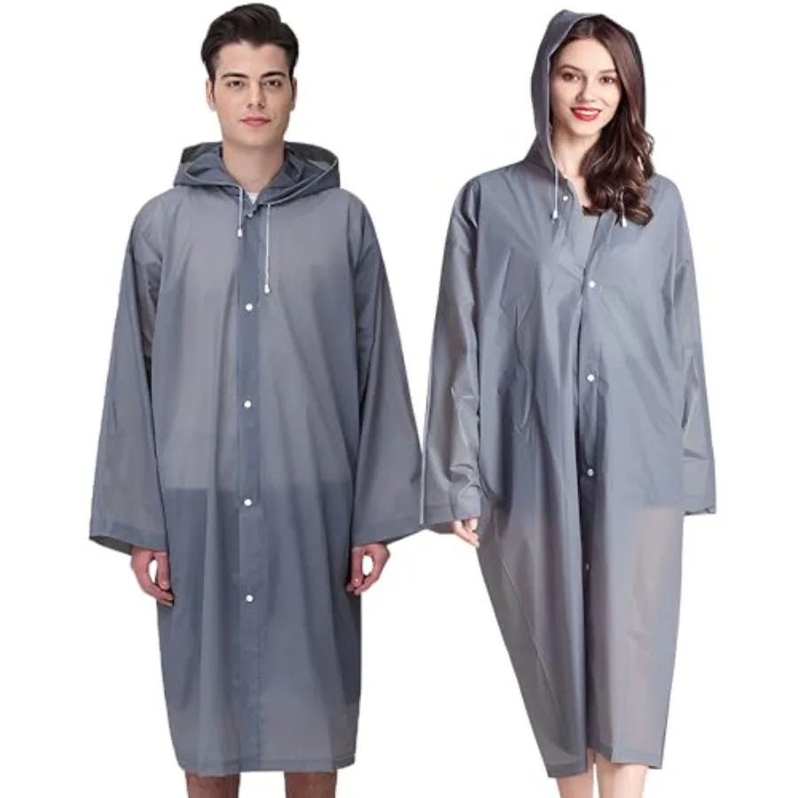 Cosowe Rain Ponchos for Adults Reusable, 2 Pcs Raincoats Emergency for Women Men with Hood and Drawstring
Cosowe Rain Ponchos for Adults Reusable, 2 Pcs Raincoats Emergency for Women Men with Hood and Drawstring