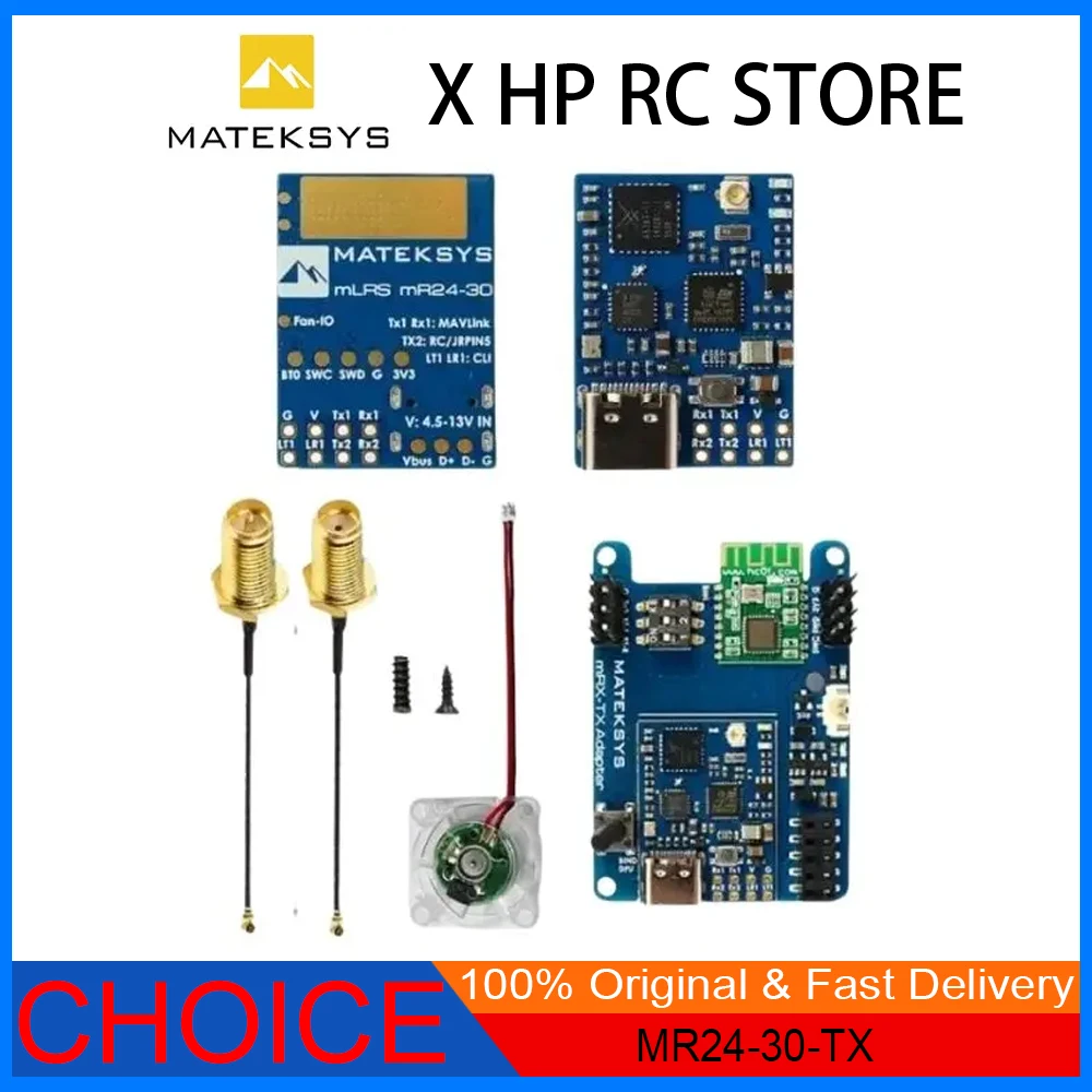 MATEK MATEKSYS MR24-30-TX MLRS MAVLINK 2,4 ГГц TX МОДУЛЬ KIT 2,4G LoRa 30 дБм RF Power для RC FPV дронов дальнего действия
MATEK MATEKSYS MR24-30-TX MLRS MAVLINK 2,4 ГГц TX МОДУЛЬ KIT 2,4G LoRa 30 дБм RF Power для RC FPV дронов дальнего действия