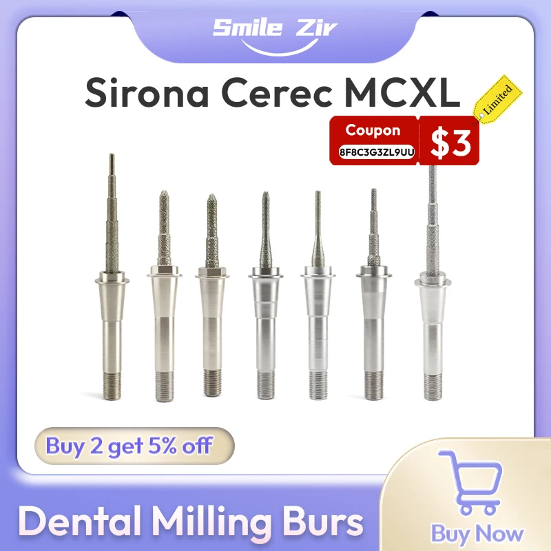 Sirona Cerec MCXL Wet Milling Burs Step Bur 12s Cylinder Pointed Bur for Cad/Cam System Dental Lab Disilicate Lithium Blocks
Sirona Cerec MCXL Wet Milling Burs Step Bur 12s Cylinder Pointed Bur for Cad/Cam System Dental Lab Disilicate Lithium Blocks