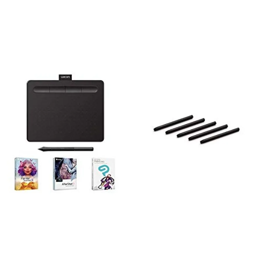 Intuos Graphics Drawing Tablet with 3 Bonus Software Included, 7.9"x 6.3", Black CTL4100 and ACK20001 Standard Nibs
Intuos Graphics Drawing Tablet with 3 Bonus Software Included, 7.9"x 6.3", Black CTL4100 and ACK20001 Standard Nibs
