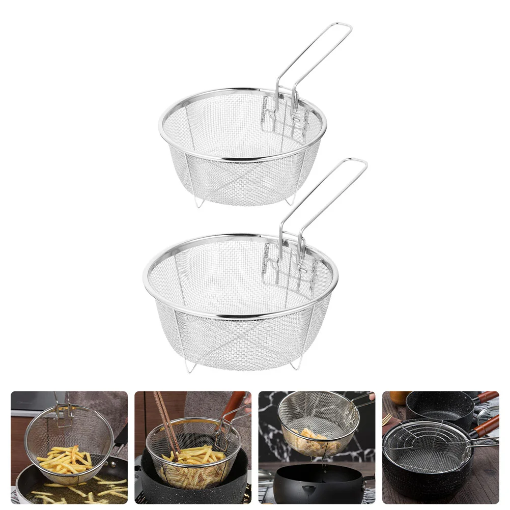 2 Pcs Stainless Steel Frying Basket Food Round French Fries Tool Fried Potato Chips
2 Pcs Stainless Steel Frying Basket Food Round French Fries Tool Fried Potato Chips