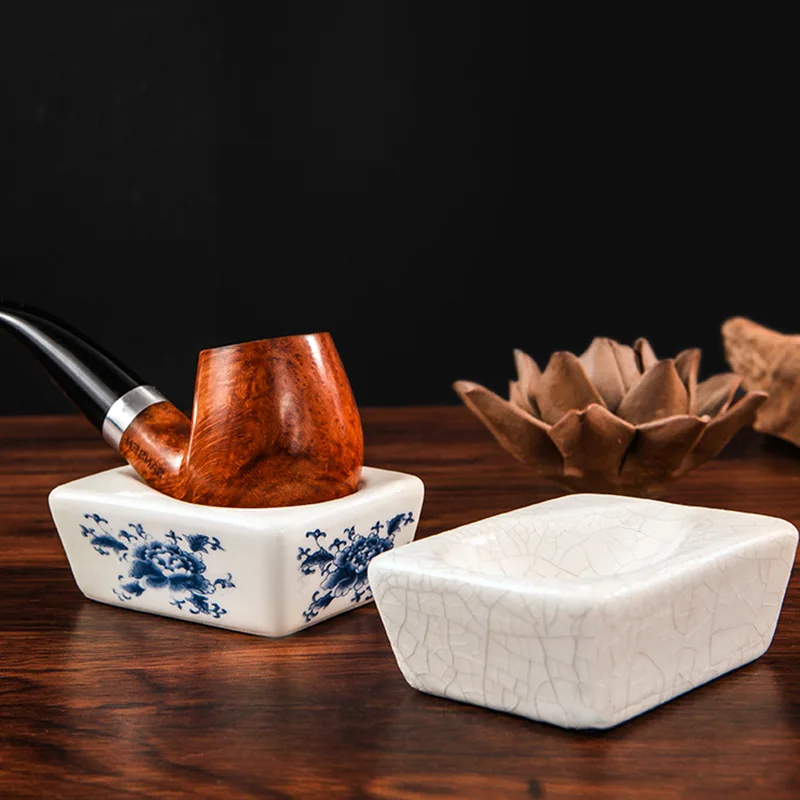 Ретро треснувший синий и белый фарфоровый керамический держатель для труб, держатель для труб, подставка в китайском стиле 
Ретро треснувший синий и белый фарфоровый керамический держатель для труб, держатель для труб, подставка в китайском стиле