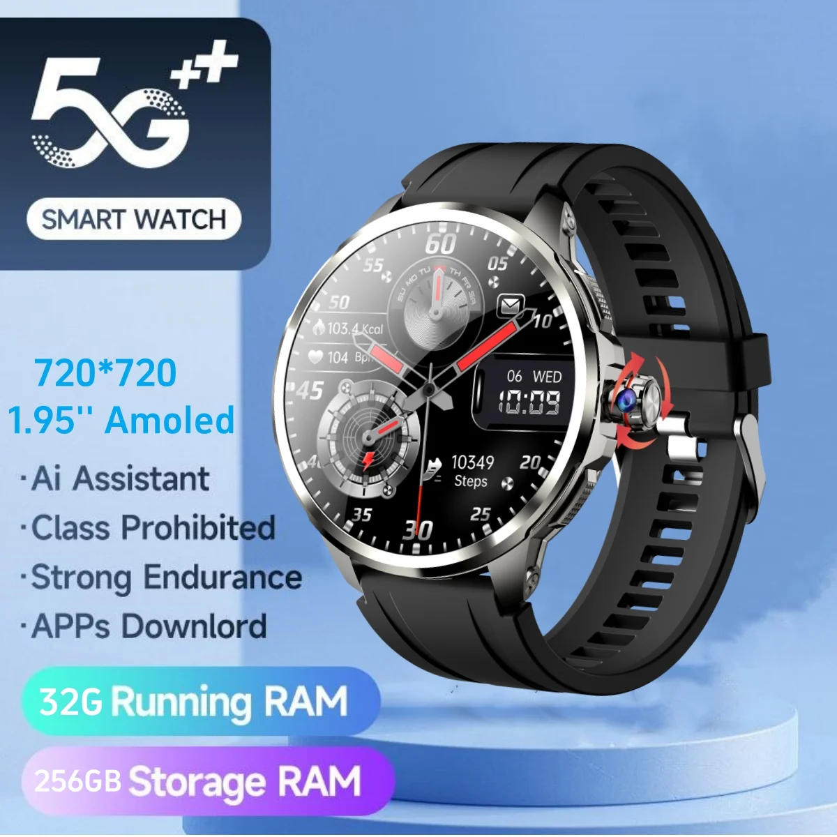 New H99 Smart Watch 1.95 inch Amoled large Screen 190° Rotating Camera GPS Position Health monitoring Whatsapp Tiktok Smartwatch
New H99 Smart Watch 1.95 inch Amoled large Screen 190° Rotating Camera GPS Position Health monitoring Whatsapp Tiktok Smartwatch