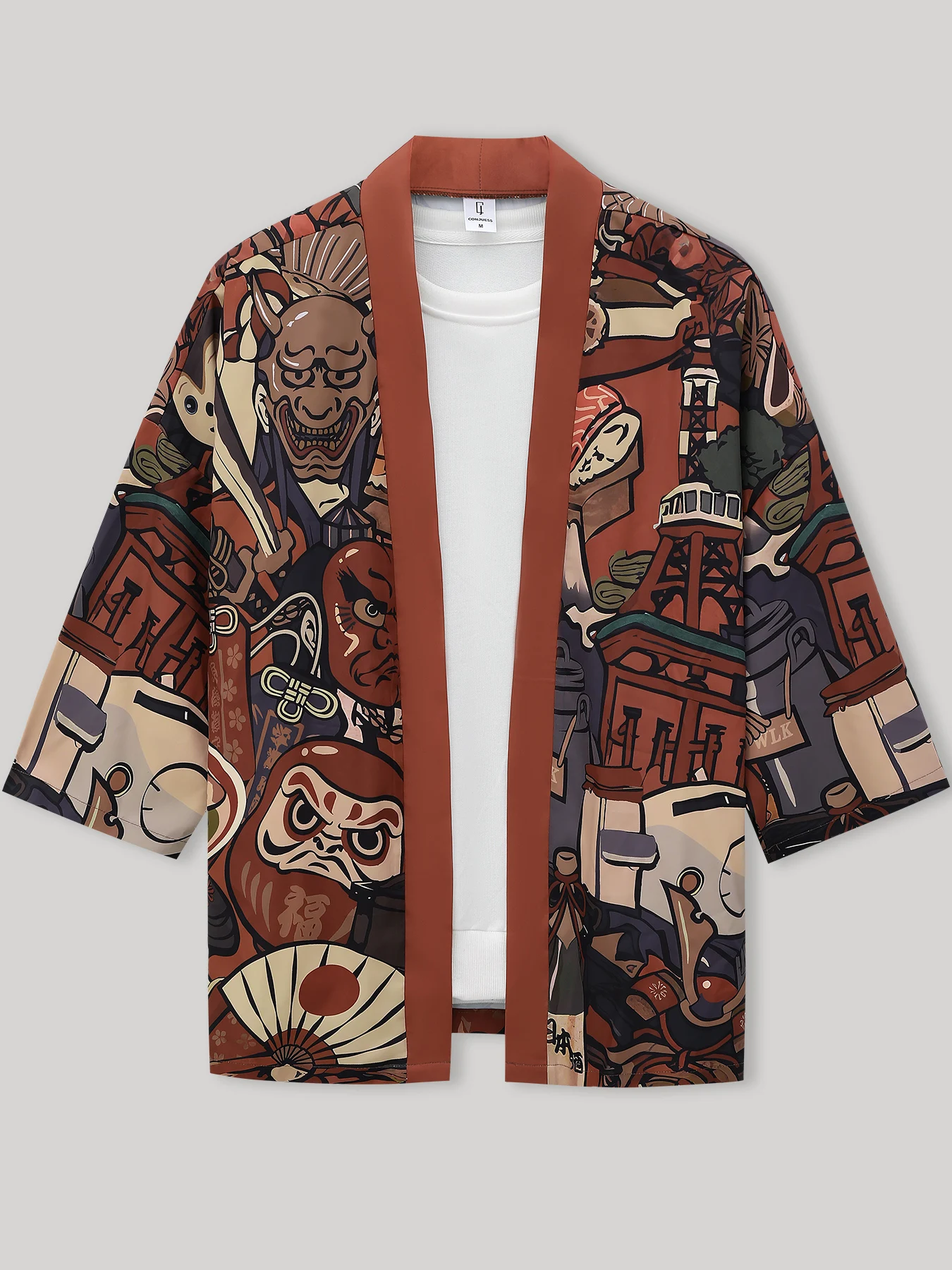 Men's Japanese-Style Ukiyo-E Print Three-Quarter Sleeve Cardigan Loungewear Casual Loose Kimono Jacket
Men's Japanese-Style Ukiyo-E Print Three-Quarter Sleeve Cardigan Loungewear Casual Loose Kimono Jacket