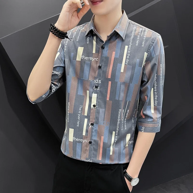 Summer Men's Ice Silk irt Anti-Wrinkle No-Iron Profional Busin Slim Fit Seven-Arm Length Polyester Blend Faionable
Summer Men's Ice Silk irt Anti-Wrinkle No-Iron Profional Busin Slim Fit Seven-Arm Length Polyester Blend Faionable
