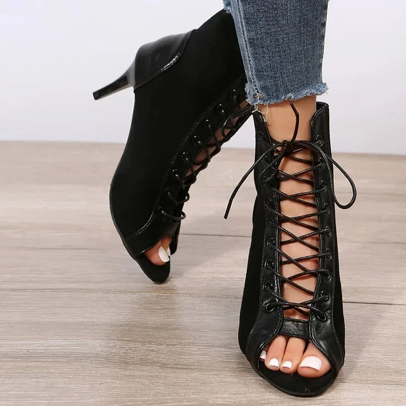 9CM Women High Heel Sandals Summer Mesh Leisure Sandals Sexy Nightclub Party Shoes for Woman Designer High Heels Sandalias Mujer
9CM Women High Heel Sandals Summer Mesh Leisure Sandals Sexy Nightclub Party Shoes for Woman Designer High Heels Sandalias Mujer