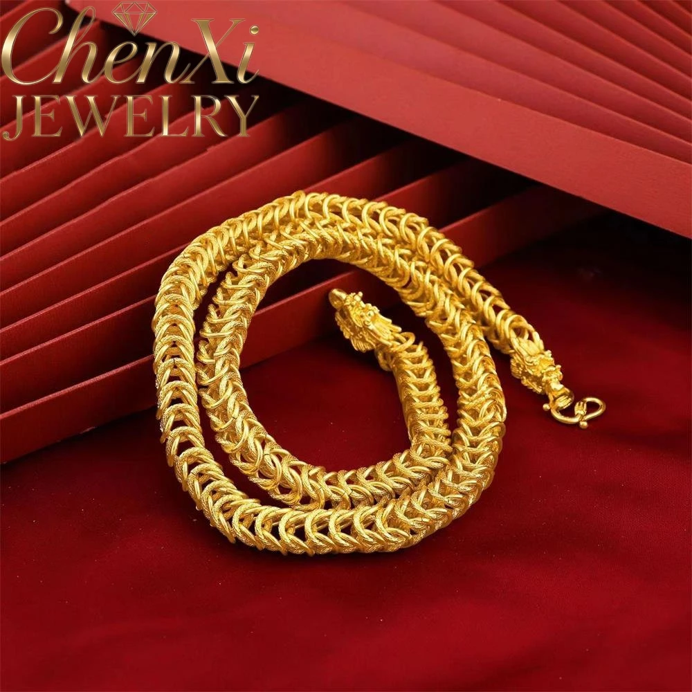 High-end Sand Gold Dragon Bone Necklace Luxury Quality Fashion Fine Jewelry Exquisite Elegant Popular Charms Mascots Gift Young
High-end Sand Gold Dragon Bone Necklace Luxury Quality Fashion Fine Jewelry Exquisite Elegant Popular Charms Mascots Gift Young