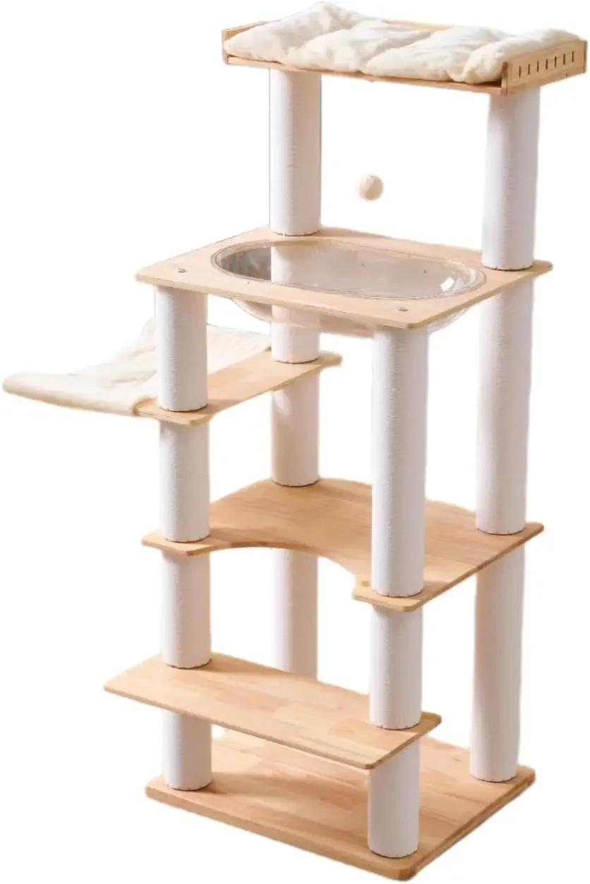 Wood Cat Tree Tower Condo With Top Perch Platform Clear Capsule Bowl Bed For Indoor Large Cats
Wood Cat Tree Tower Condo With Top Perch Platform Clear Capsule Bowl Bed For Indoor Large Cats