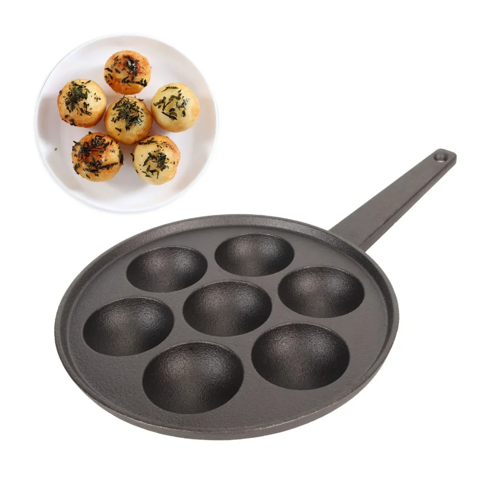 Baking Molds Tray Cast Iron Takoyaki Pan 2.17in Diameter Nonstick Aebleskiver Pan 7 Holes Durable Takoyaki Maker Home Kitchen
Baking Molds Tray Cast Iron Takoyaki Pan 2.17in Diameter Nonstick Aebleskiver Pan 7 Holes Durable Takoyaki Maker Home Kitchen