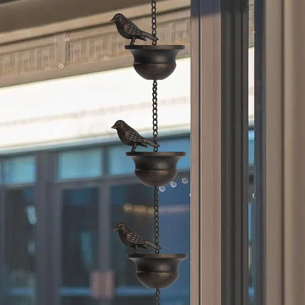 8 Feet Birds On Cups Rain Chain 8 Birds Cups Bronze Decorative Bird Rain Chain Decoration Hangings for Outdoor Courtyard Garden
8 Feet Birds On Cups Rain Chain 8 Birds Cups Bronze Decorative Bird Rain Chain Decoration Hangings for Outdoor Courtyard Garden
