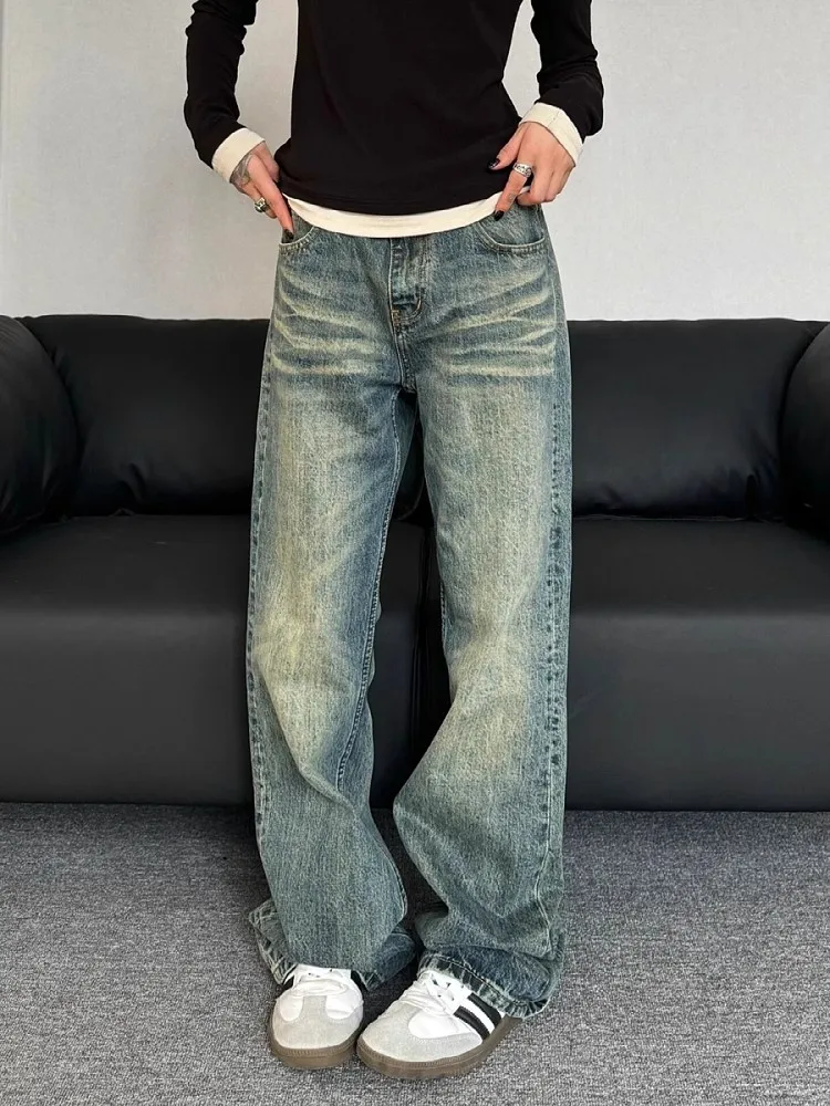 2025 Vintage Jeans Women High Waist Slimming Wide Leg Mop Long Pants Fashion Blue Baggy Jeans Y2K Streetwear Pants
2025 Vintage Jeans Women High Waist Slimming Wide Leg Mop Long Pants Fashion Blue Baggy Jeans Y2K Streetwear Pants