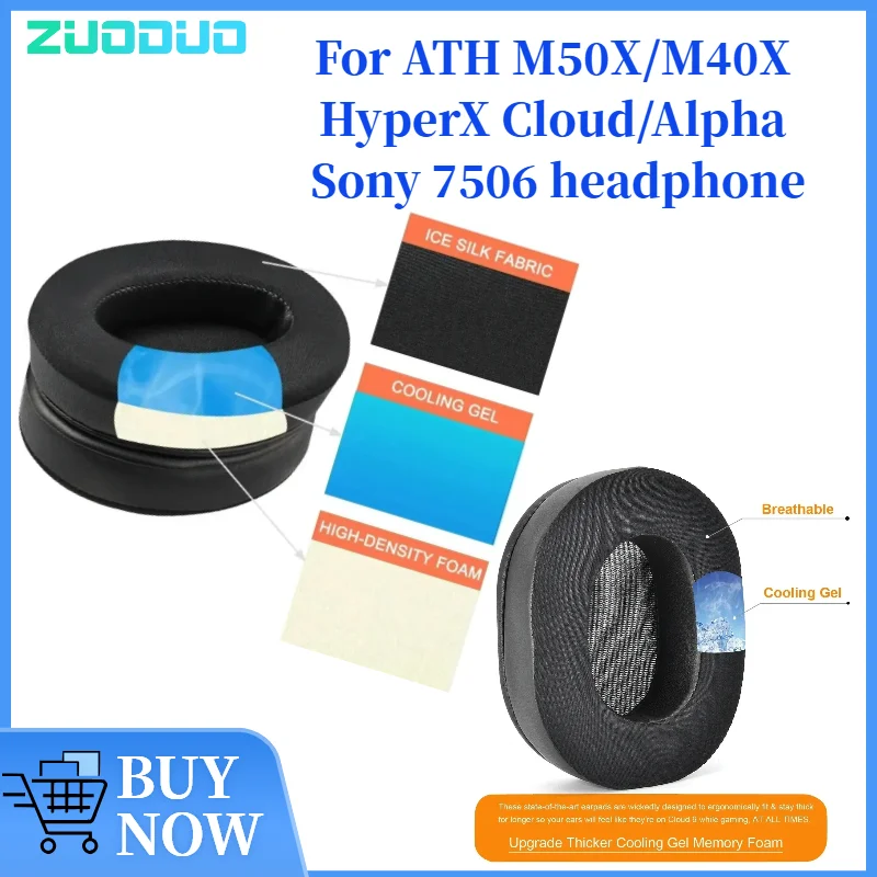 ZUODUO Cooling Gel Ear Pads For ATH M50X/M40X HyperX Cloud/Alpha Sony 7506 Gaming Headphones replacement Earmuffs ear covers
ZUODUO Cooling Gel Ear Pads For ATH M50X/M40X HyperX Cloud/Alpha Sony 7506 Gaming Headphones replacement Earmuffs ear covers