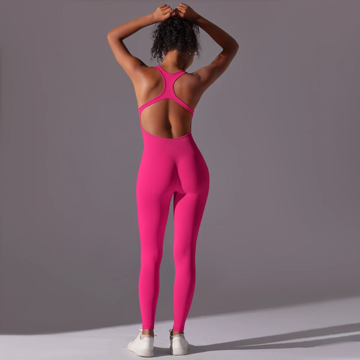 Backless Yoga Bodysuit Women Sports Jumpsuit Fitness Sportswear Workout Set Solid Color Seamless Butt Lifting Yoga Bodysuit
Backless Yoga Bodysuit Women Sports Jumpsuit Fitness Sportswear Workout Set Solid Color Seamless Butt Lifting Yoga Bodysuit