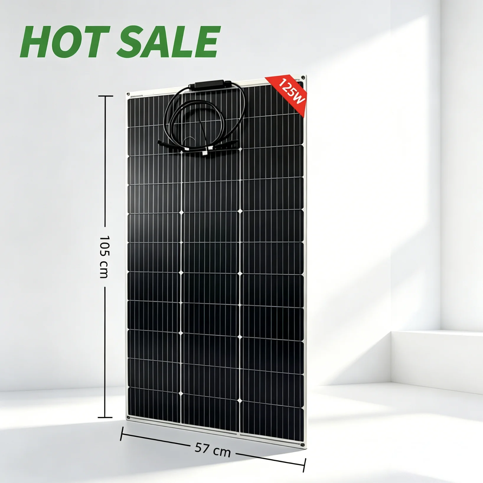 125W 18V Flexible Solar Panel Monocrystalline Solar Cell High Efficiency Portable Pv Panels for 12V Battery Charge Solar Power System Rv Boat Camping
125W 18V Flexible Solar Panel Monocrystalline Solar Cell High Efficiency Portable Pv Panels for 12V Battery Charge Solar Power System Rv Boat Camping