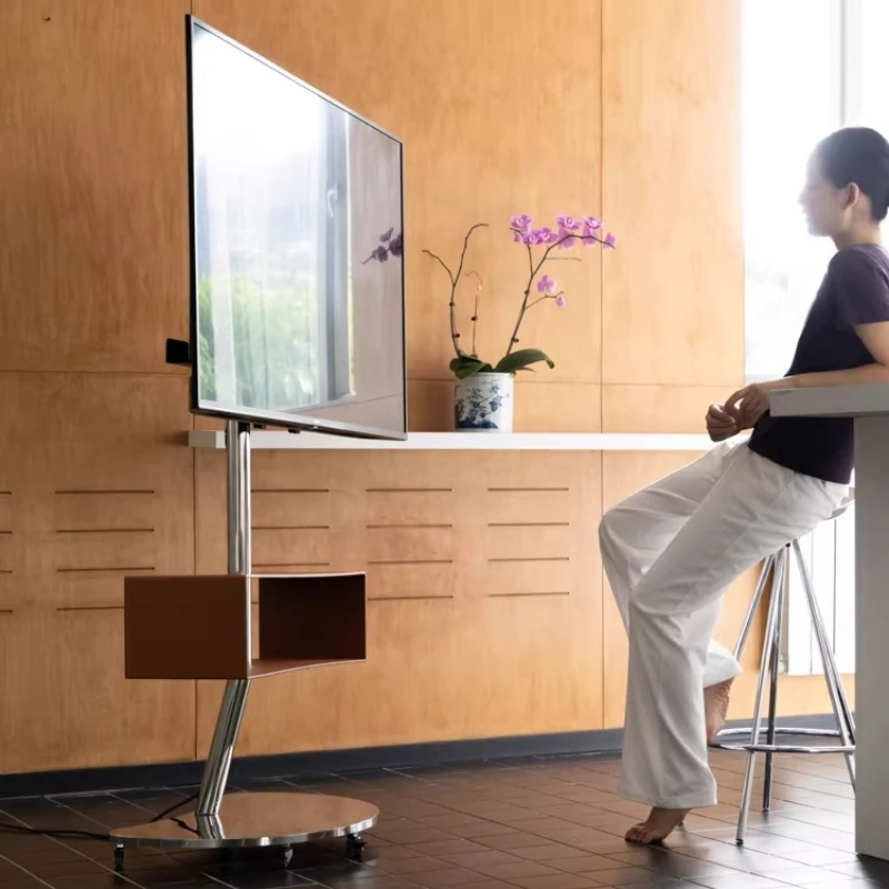 Upgraded Ultra Stable Chassis "Mobile TV Stand" Gold Brown Saddle Leather Display Mute Roller
Upgraded Ultra Stable Chassis "Mobile TV Stand" Gold Brown Saddle Leather Display Mute Roller