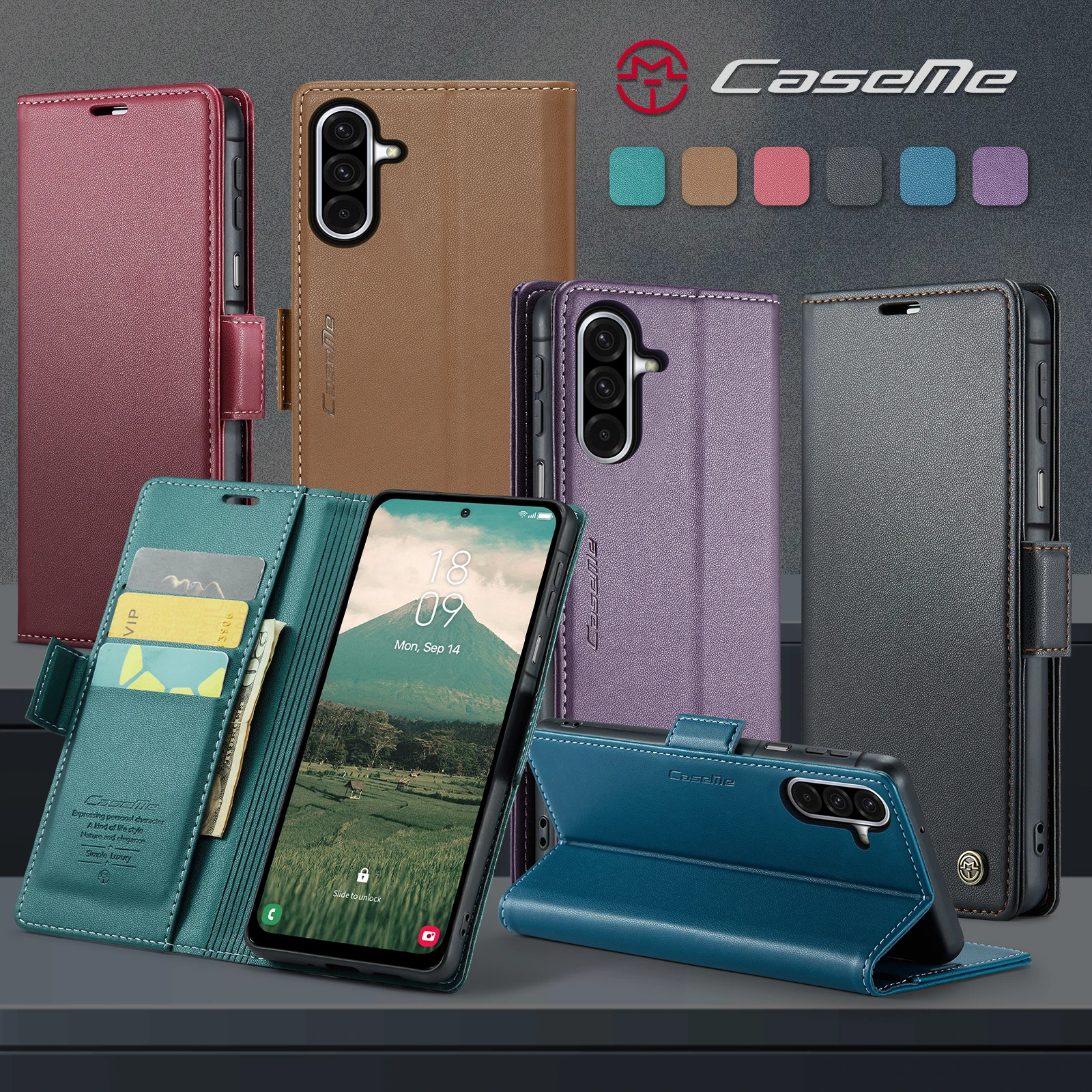 CaseMe-023 For Samsung Galaxy A17 A37 A57 5G Luxury Magnetic Side Buckle Flip PU Leather Wallet Case Card Slots Holder Cover New
CaseMe-023 For Samsung Galaxy A17 A37 A57 5G Luxury Magnetic Side Buckle Flip PU Leather Wallet Case Card Slots Holder Cover New