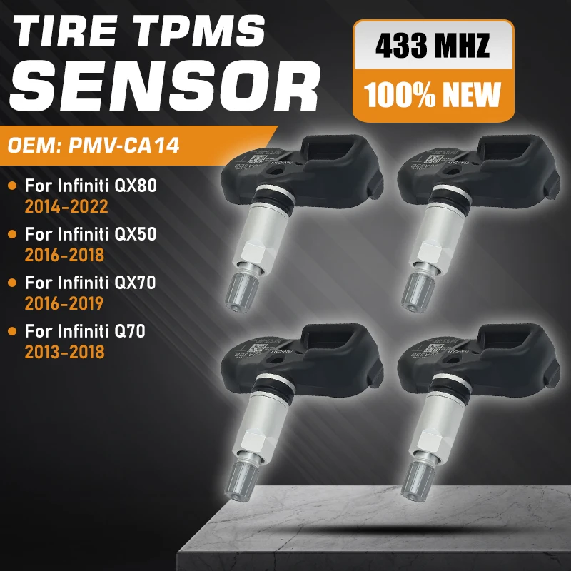 Car Tire Pressure Sensor For Infiniti QX80 2014-2022 Infiniti QX50 2016-2018 Infiniti QX70 2016-2019 Infiniti Q70 2013-2018 TPMS
Car Tire Pressure Sensor For Infiniti QX80 2014-2022 Infiniti QX50 2016-2018 Infiniti QX70 2016-2019 Infiniti Q70 2013-2018 TPMS