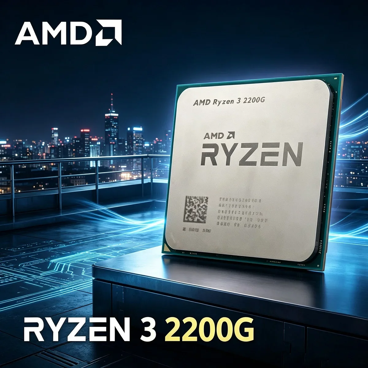 AMD Ryzen 3 PRO 2200G Quad-Core Quad-Thread Used CPU R3 PRO 2200G R3 2200G Socket AM4 3.5 GHz YD220BC5M4MFB