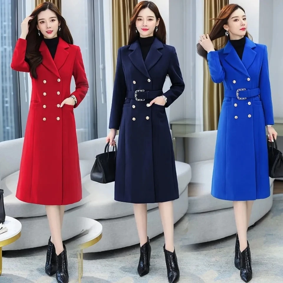 Women Woolen Coat Nice New Female Autumn Winter Wool Jacket Women Long Fashion Woolen Overcoat Double Breasted Woolen Jackets C
Women Woolen Coat Nice New Female Autumn Winter Wool Jacket Women Long Fashion Woolen Overcoat Double Breasted Woolen Jackets C