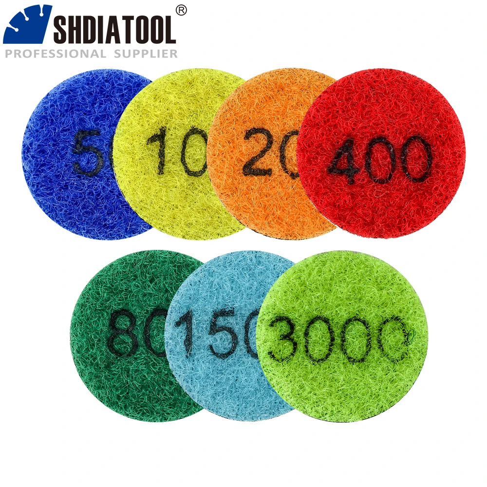 SHDIATOOL 7Pcs Mini Diamond Polishing Pads For Granite Marble Flexible Dia25mm Resin Sanding Disc 1Inch Stone Polisher Pad
SHDIATOOL 7Pcs Mini Diamond Polishing Pads For Granite Marble Flexible Dia25mm Resin Sanding Disc 1Inch Stone Polisher Pad