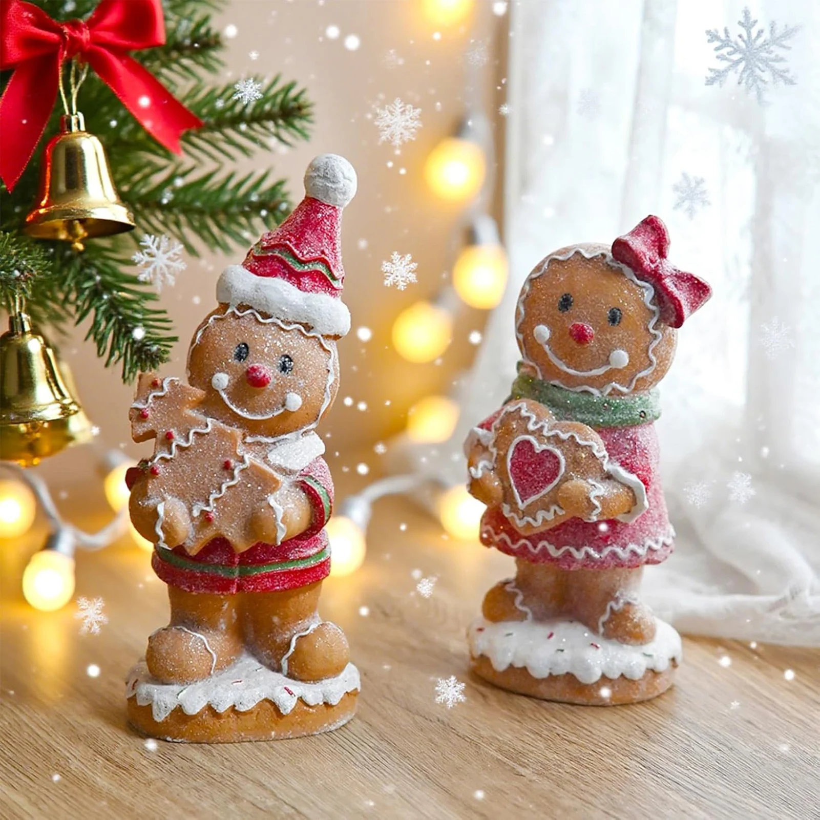 2025 Christmas Decorative Ornament Cartoon Gingerbread Figurine Resin Sculpture Desktop Dining Table Decor Xmas Party Decoration 
2025 Christmas Decorative Ornament Cartoon Gingerbread Figurine Resin Sculpture Desktop Dining Table Decor Xmas Party Decoration
