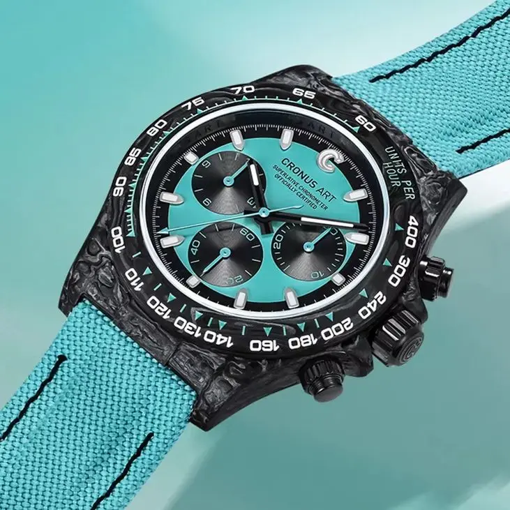 CRONUSART Men Chronograph Watch Automatic Mechanical Wristwatch Carbon Fiber Case Waterproof Luminous Sapphire Nylon Velcro
CRONUSART Men Chronograph Watch Automatic Mechanical Wristwatch Carbon Fiber Case Waterproof Luminous Sapphire Nylon Velcro