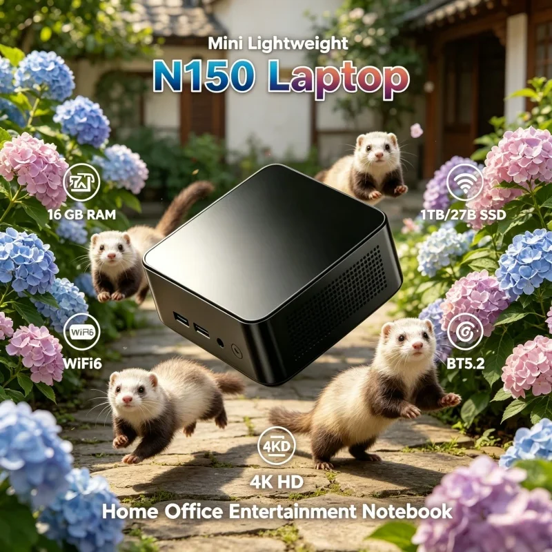026 New Slim Laptop N150 Mini Notebook Win11 Pro 16GB RAM 4K WiFi6 Bluetooth Gaming Office Home
026 New Slim Laptop N150 Mini Notebook Win11 Pro 16GB RAM 4K WiFi6 Bluetooth Gaming Office Home