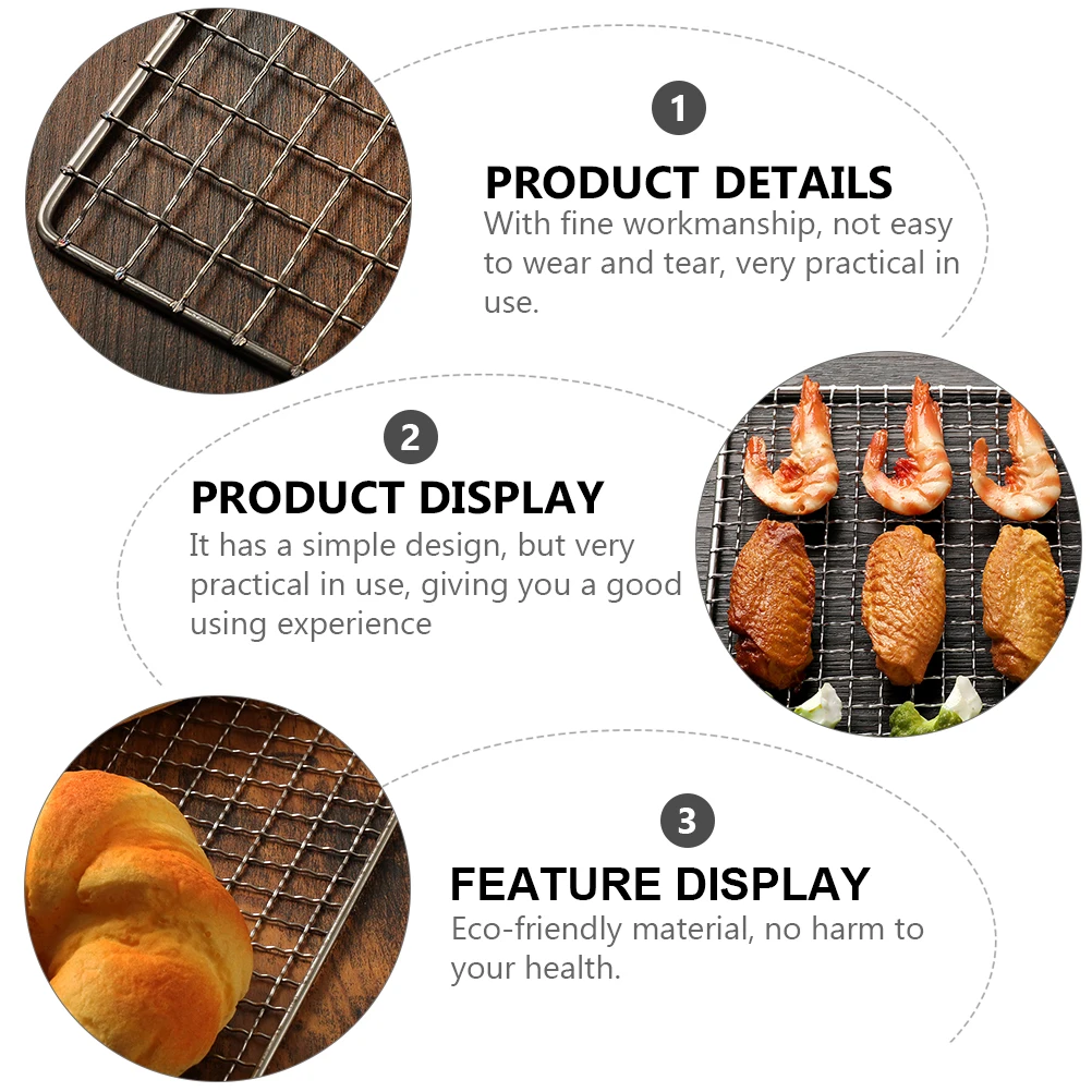 1Pcs Stainless Steel Bbq Grill Mesh Practical Portable Barbecue Rack Outdoor Cooking Grid Rust Resistant Easy Clean
1Pcs Stainless Steel Bbq Grill Mesh Practical Portable Barbecue Rack Outdoor Cooking Grid Rust Resistant Easy Clean