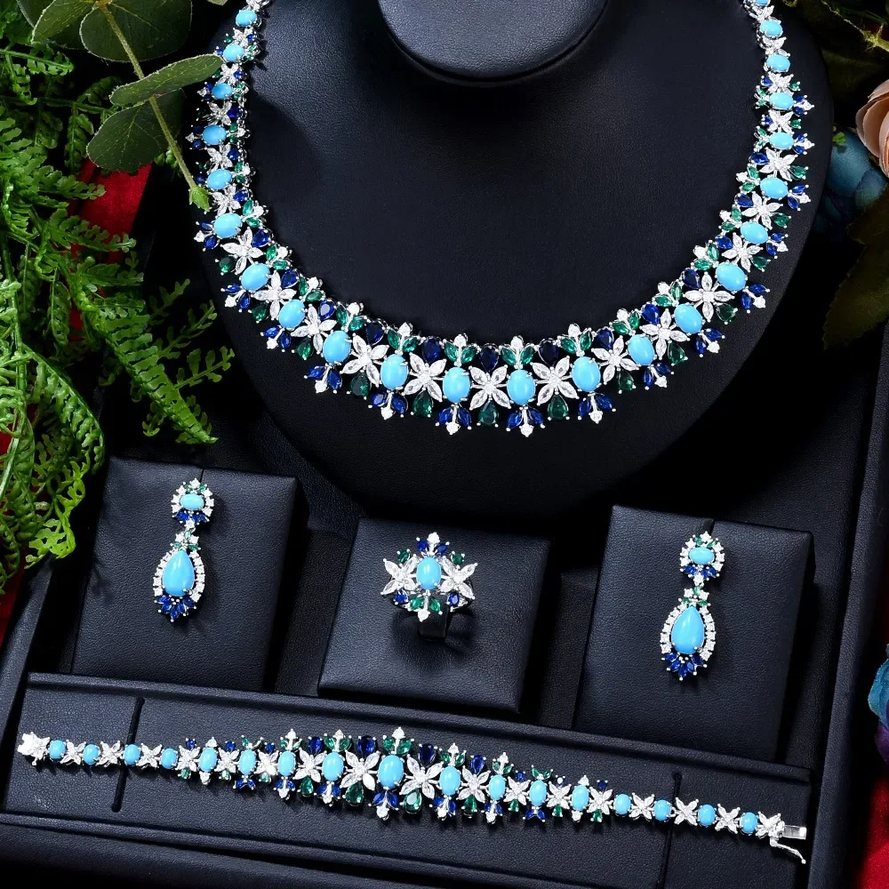 Soramoore New Trendy Luxury Necklace Earrings Bracelet Ring Jewelry Sets For Women Wedding Party Dubai Bridal Jewelry Set Gift
Soramoore New Trendy Luxury Necklace Earrings Bracelet Ring Jewelry Sets For Women Wedding Party Dubai Bridal Jewelry Set Gift
