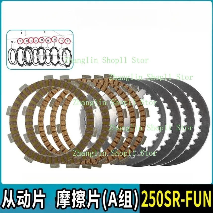 250SR-FUN CF250-6 Motorcycle Accessories Clutch Friction Disc Plate Fit for CFMOTO Motorcycle Clutch Disc Gaskets
250SR-FUN CF250-6 Motorcycle Accessories Clutch Friction Disc Plate Fit for CFMOTO Motorcycle Clutch Disc Gaskets