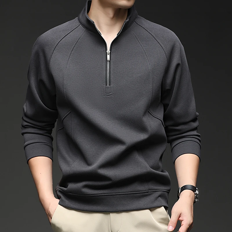 Мужские модные топы с воротником-стойкой, осень-зима 2022, классический удобный хлопковый свитшот, модная одежда на молнии против морщин
Мужские модные топы с воротником-стойкой, осень-зима 2022, классический удобный хлопковый свитшот, модная одежда на молнии против морщин