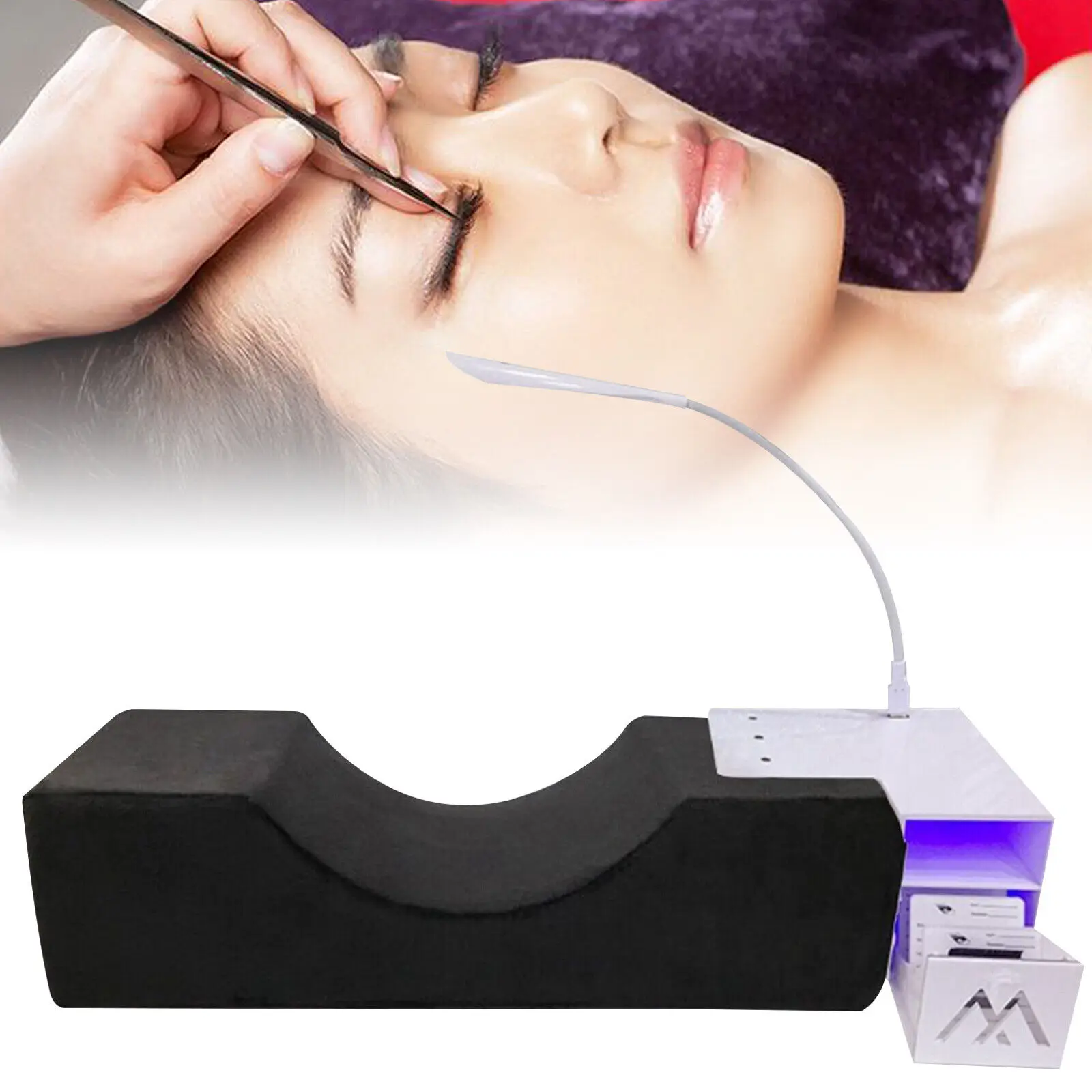 Eyelash Extension Neck Pillow, Flannel Pillow with Light and Shelf Organizer Stand, Makeup Support Neck Soft Stand Anti Slip
Eyelash Extension Neck Pillow, Flannel Pillow with Light and Shelf Organizer Stand, Makeup Support Neck Soft Stand Anti Slip