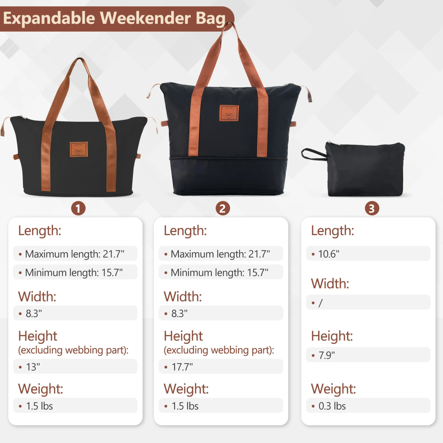 Hardshell Luggage Sets 3 Piece Carry-on Suitcases with Wheels, TSA Lock for Men Women, Black Brown (20in)
Hardshell Luggage Sets 3 Piece Carry-on Suitcases with Wheels, TSA Lock for Men Women, Black Brown (20in)