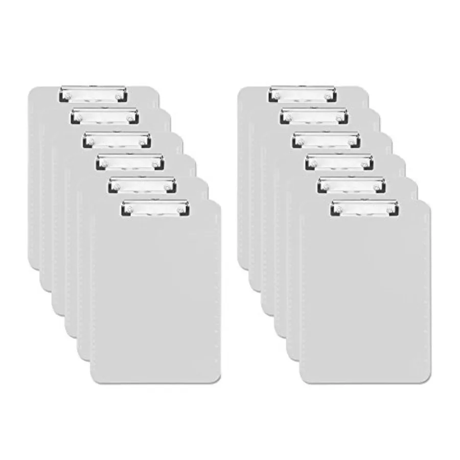 12 Clipboards CLEAR Flat Clip with Ruler 9" x 12.5"
12 Clipboards CLEAR Flat Clip with Ruler 9" x 12.5"