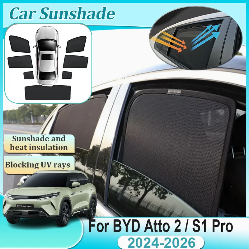 For BYD Atto 2 S1 Pro 2024 2025 2026 Magnetic Mesh Sunshades Curtain Cover Side Window Visor Tools UV Protection Car Accessories
For BYD Atto 2 S1 Pro 2024 2025 2026 Magnetic Mesh Sunshades Curtain Cover Side Window Visor Tools UV Protection Car Accessories