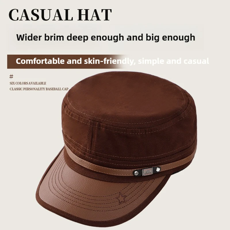 Unisex Vintage Summer Autumn Casual Cadet Hat Man Flat Top Caps Fashion Cotton Visor Protection Hats Adjustable Military Hats
Unisex Vintage Summer Autumn Casual Cadet Hat Man Flat Top Caps Fashion Cotton Visor Protection Hats Adjustable Military Hats