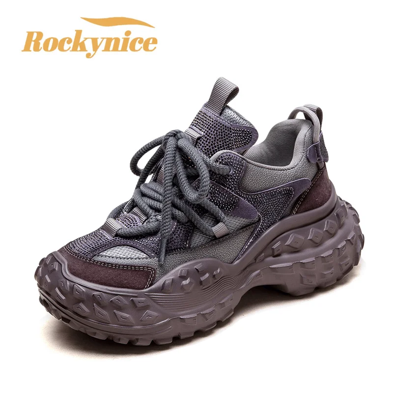 New 2026 Spring Autumn Women Casual Sneakers Genuine Leather Chunky Shoes Sequin Bling Lace-up Mixed Colors Sports Dad Shoes 5CM
New 2026 Spring Autumn Women Casual Sneakers Genuine Leather Chunky Shoes Sequin Bling Lace-up Mixed Colors Sports Dad Shoes 5CM
