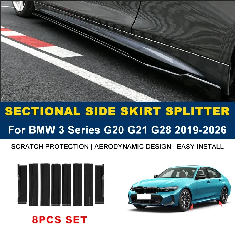 2.2m Sectional Side Skirt Extension Lips Side Spoiler, Car Exterior Modified Upgrade Kit For BMW 3 Series G20 G21 G28 2019-2026
2.2m Sectional Side Skirt Extension Lips Side Spoiler, Car Exterior Modified Upgrade Kit For BMW 3 Series G20 G21 G28 2019-2026