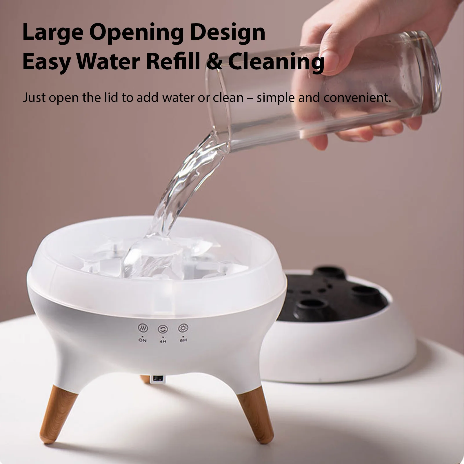 Dynamic Aromatherapy Diffuser, 250mL Desktop Humidifier with 7-Color Lights, Music Sync Essential Oil Diffuser
Dynamic Aromatherapy Diffuser, 250mL Desktop Humidifier with 7-Color Lights, Music Sync Essential Oil Diffuser