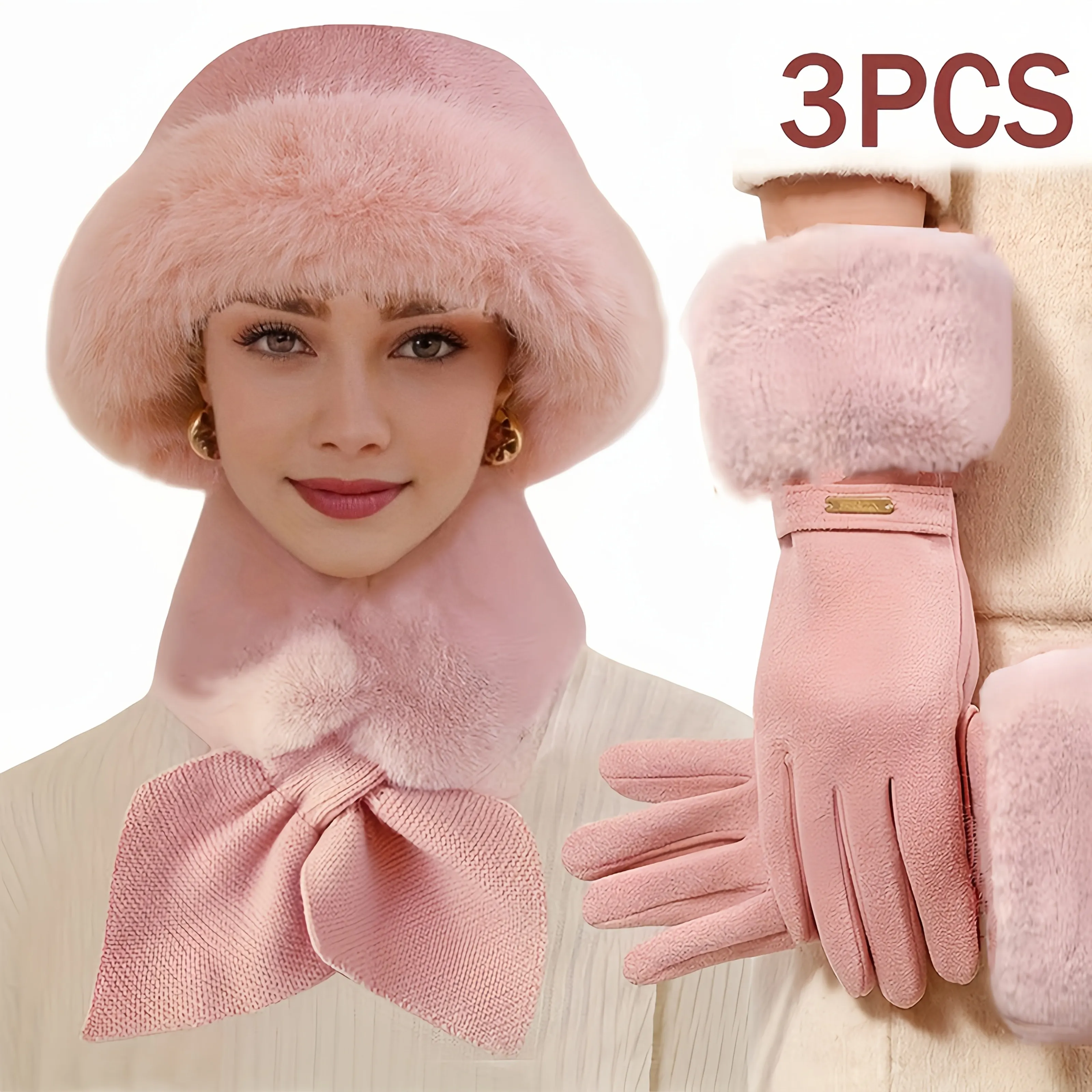 3 Winter Warmth Accessories Touchscreen Fingerless Gloves Thickened Cross Scarf and Plush Hat Perfect for Cold Weather
3 Winter Warmth Accessories Touchscreen Fingerless Gloves Thickened Cross Scarf and Plush Hat Perfect for Cold Weather