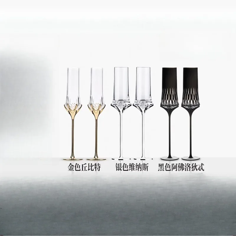 Black Eros champagne glass, wedding New Year's Day gift, high-end crystal goblet, high-value wine glass
Black Eros champagne glass, wedding New Year's Day gift, high-end crystal goblet, high-value wine glass