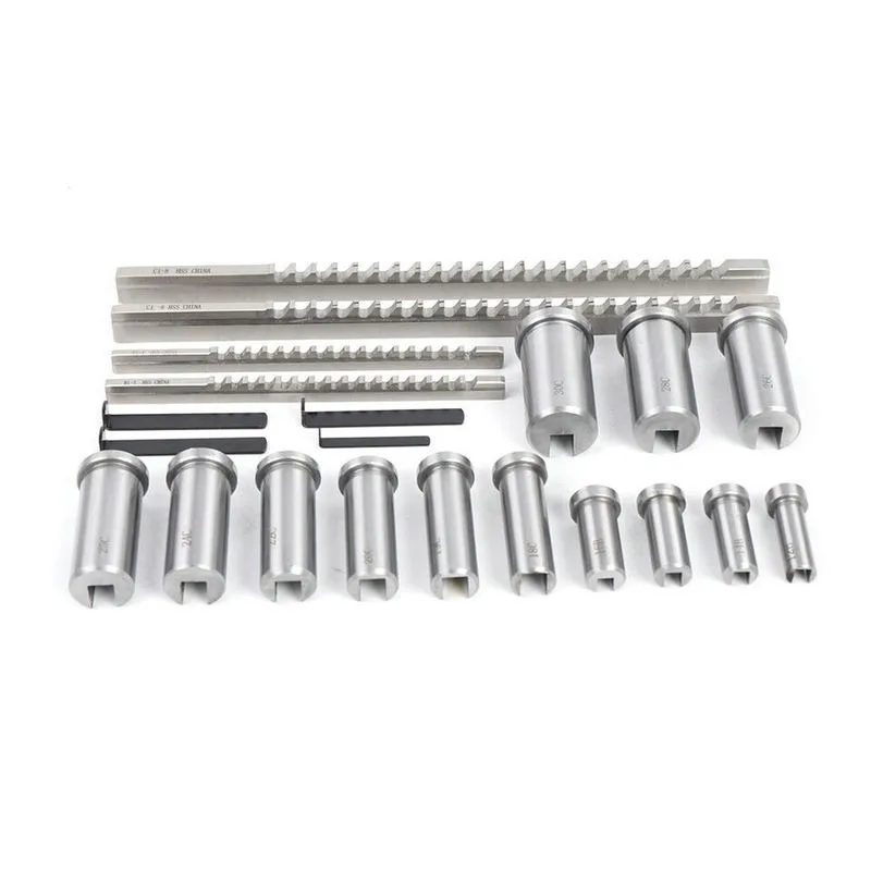 22Pcs Metric Keyway Broach Set 12-30 HSS Keyway Cutter Bushing Shim Kit Professional Metalworking Cutting for Lathe Processing
22Pcs Metric Keyway Broach Set 12-30 HSS Keyway Cutter Bushing Shim Kit Professional Metalworking Cutting for Lathe Processing