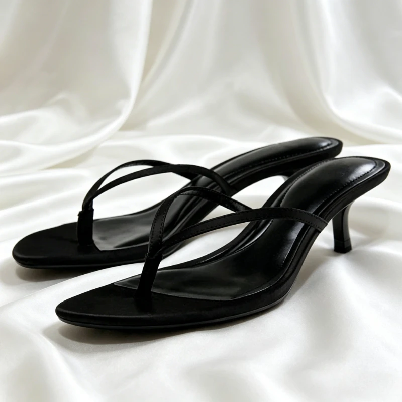 High Quality Satin High-heeled Slippers Flip Flops Women Summer Stiletto Slide Sandals Comfortable Designer Beach Casual Shoes
High Quality Satin High-heeled Slippers Flip Flops Women Summer Stiletto Slide Sandals Comfortable Designer Beach Casual Shoes